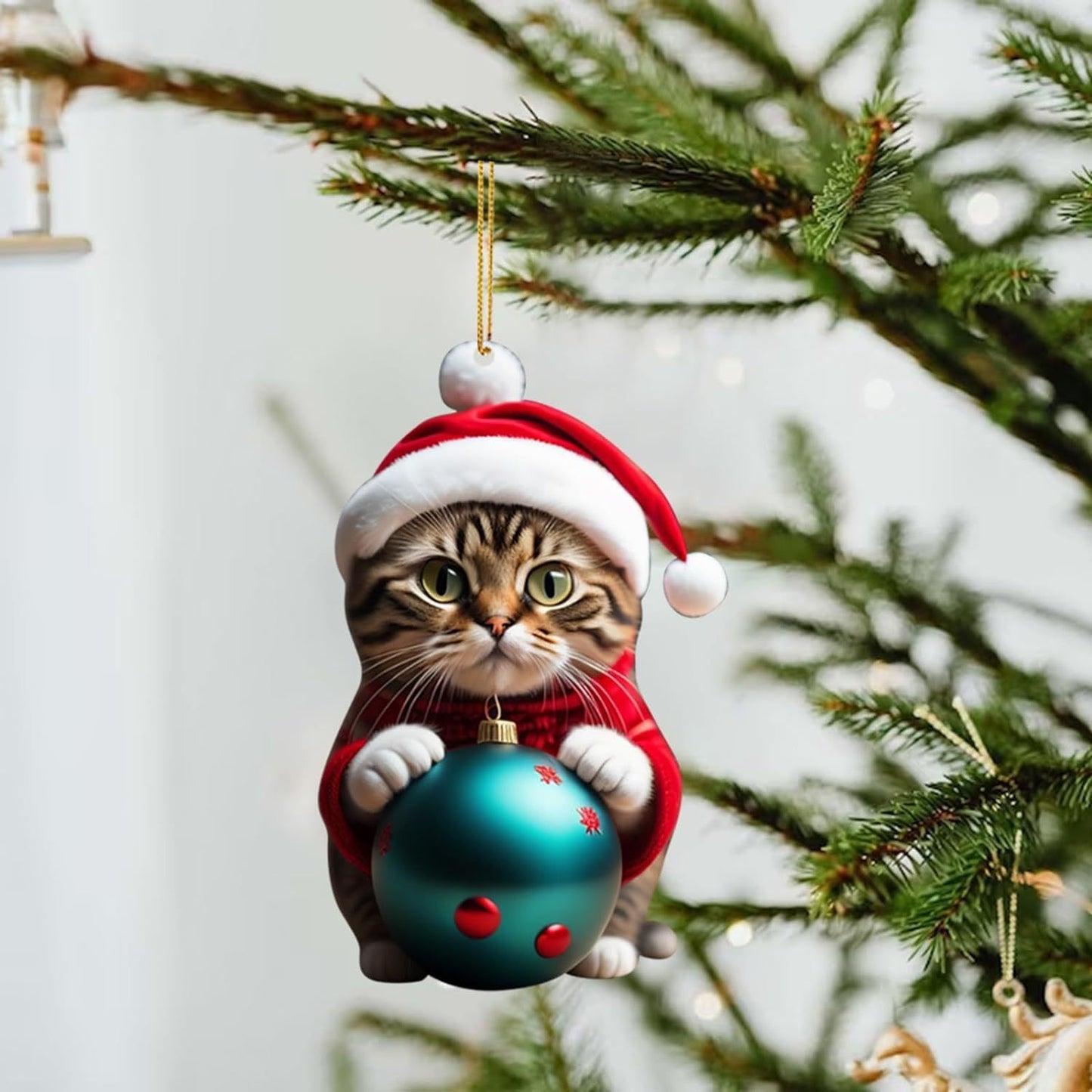 Christmas Creative Cat Car Pendant