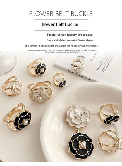 Flower Coat Belt Plastic Buckle