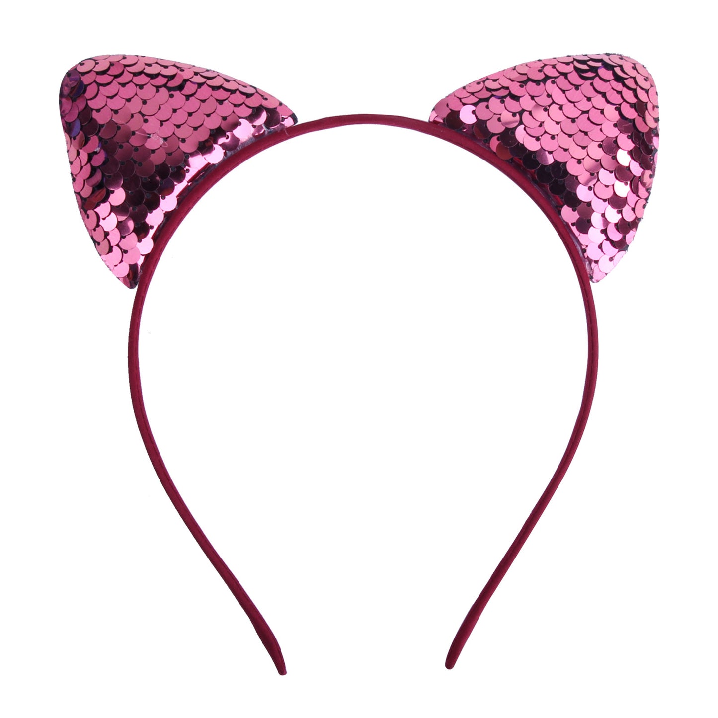 Quicksand Children's Cartoon Sweet Headband Hairpin Flip Scale Sequined Cat Ears Accessory