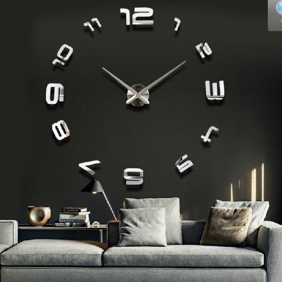 Reloj de pared acrílico de gran tamaño para sala de estar, reloj de pared de arte moderno, reloj de espejo