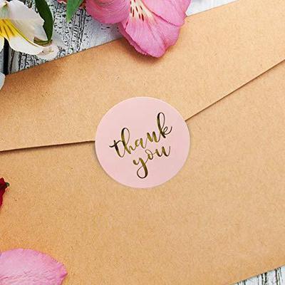 500pcs/roll Gold Foil Thank You Stickers