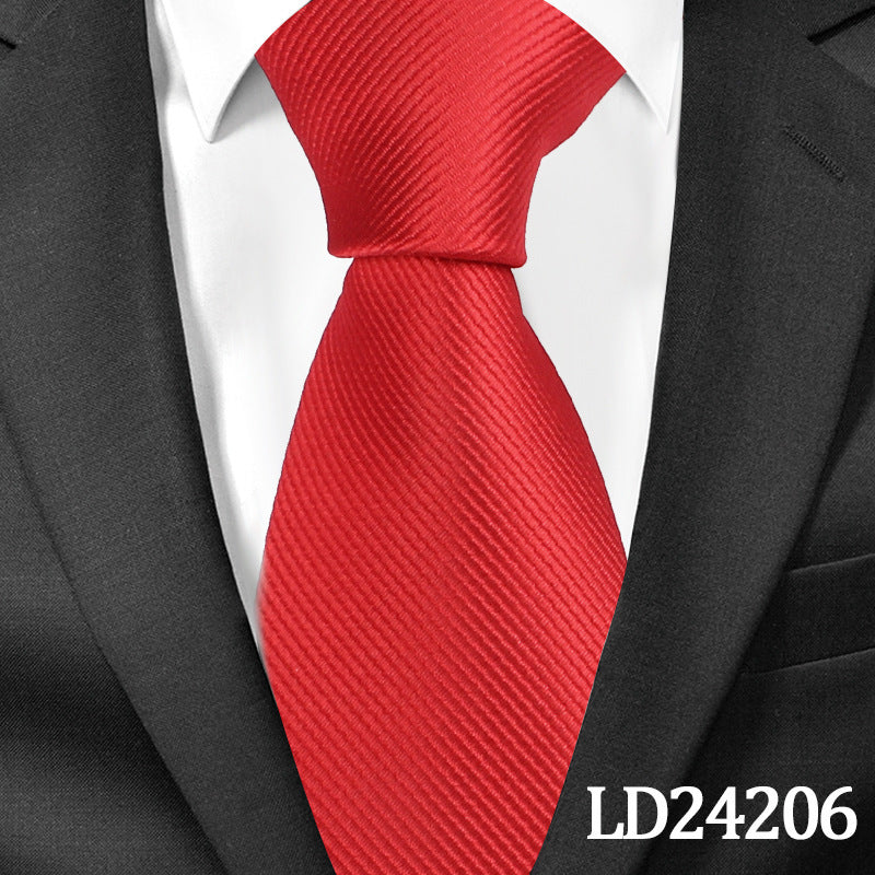 Corbata clásica de rayas de poliéster lisa de 6 cm, corbata de algodón y lino de color liso, corbatas brillantes con broches y alfileres, accesorios de vestir para hombres