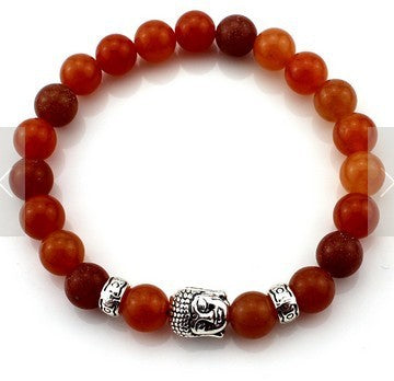 Pulsera de cabeza de Buda de piedra natural