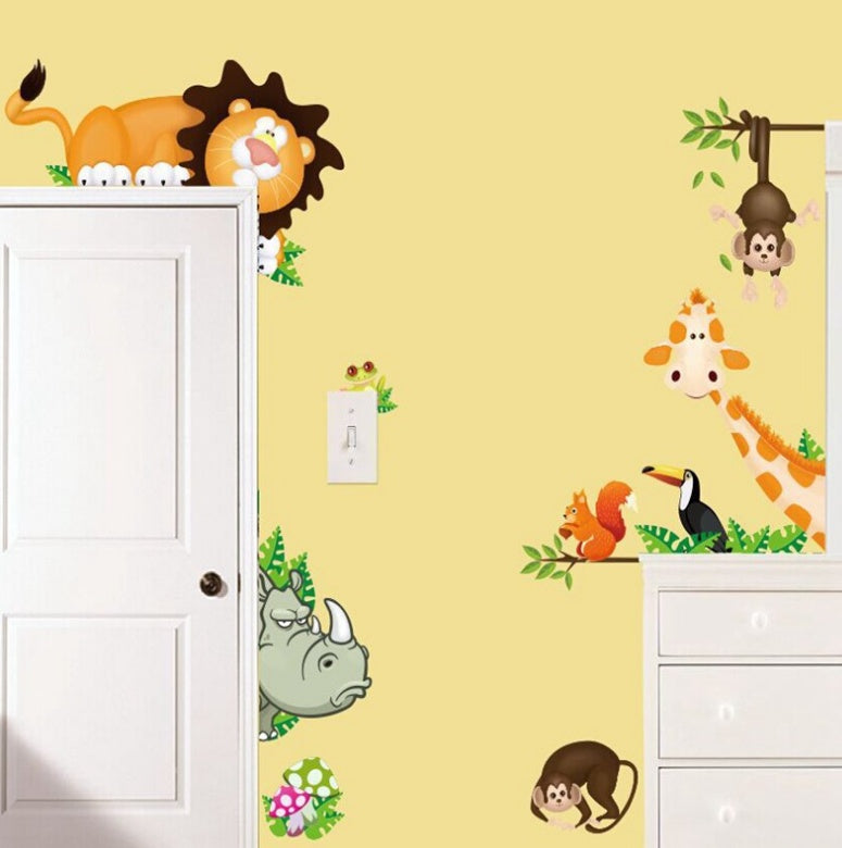 Pegatina decorativa para habitación infantil con bonitos animales