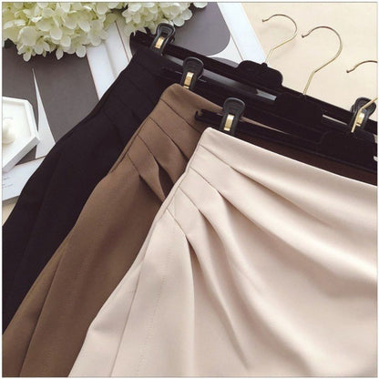 Sexy Pleated High Waist Look Taller Slimming Sheath Skirt