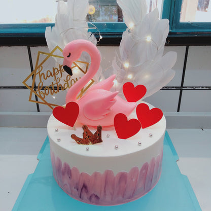 Feather wings cake decoration card