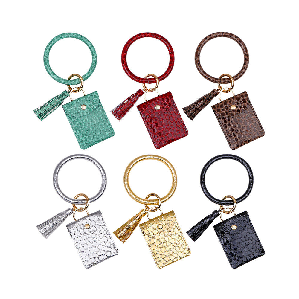 European And American PU Wrist Keychain Pendant