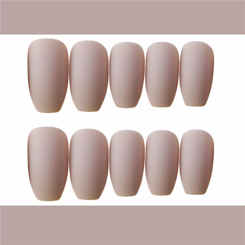 24 pieces of ballet khaki matte false nails