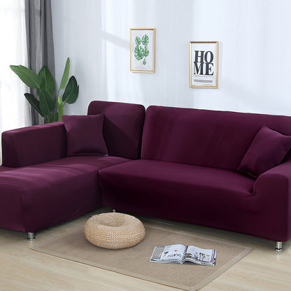 Tight Wrap Sofa Cover Elastic 2 Pieces Sofa Cover with L Style Piece Corner Sofa