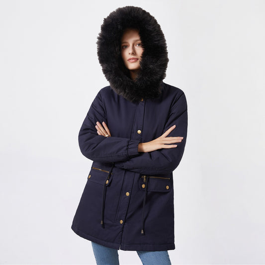 Parka de algodón de talla europea para mujer, ropa de trabajo