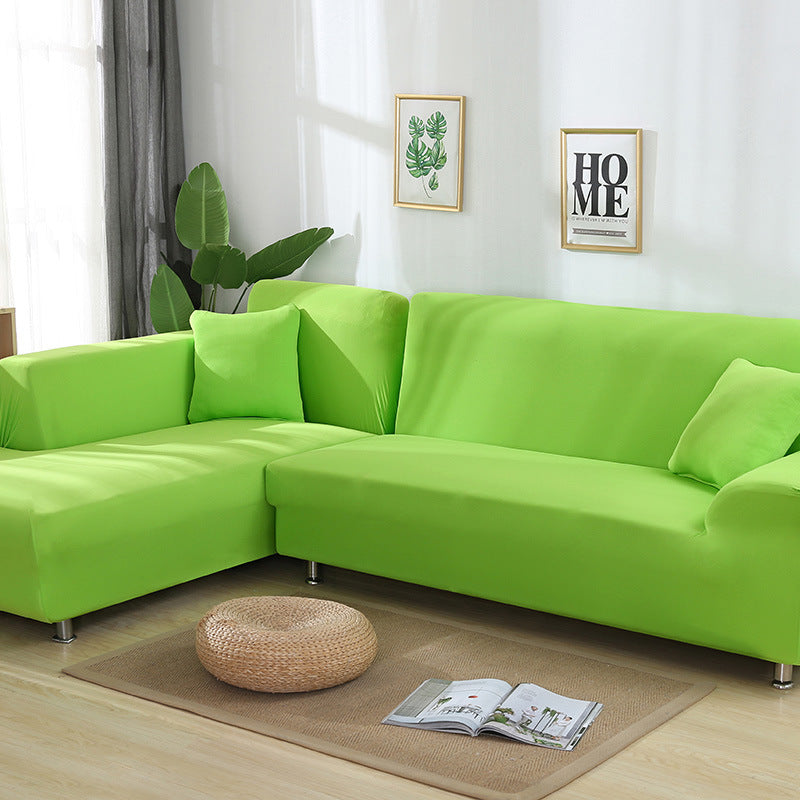 Tight Wrap Sofa Cover Elastic 2 Pieces Sofa Cover with L Style Piece Corner Sofa