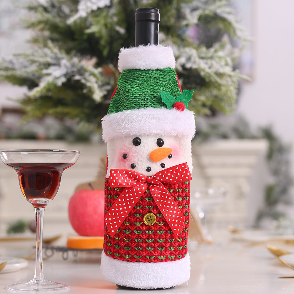 Adornos navideños Calcetines navideños para botellas de vino