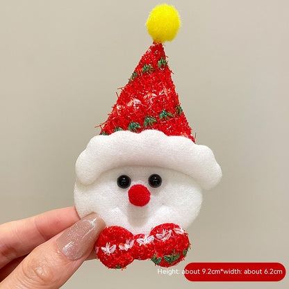 Broche de Papá Noel con dibujos animados, accesorios para festivales navideños