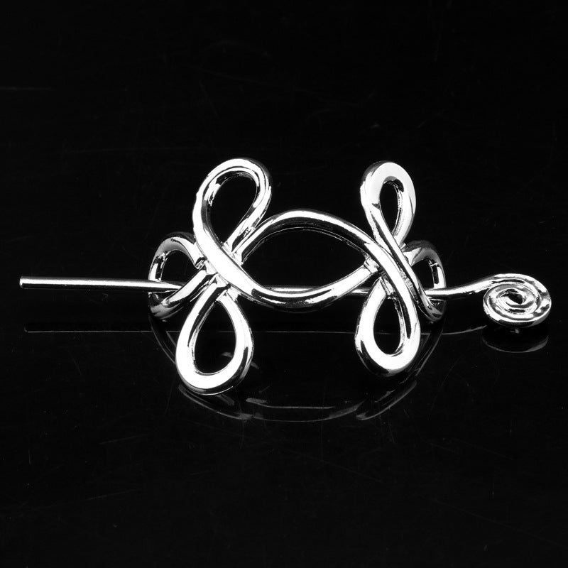 Metal Hair Clip Retro Plug-in Hairpin Headdress