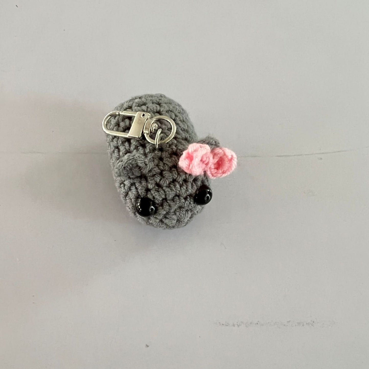 Hand-woven Bee Sad Hamster Keychain