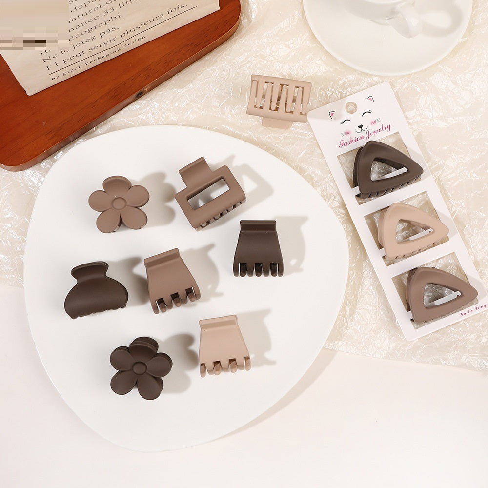 Coffee Color Series Three-piece Set Barrettes Updo Hair Accessories