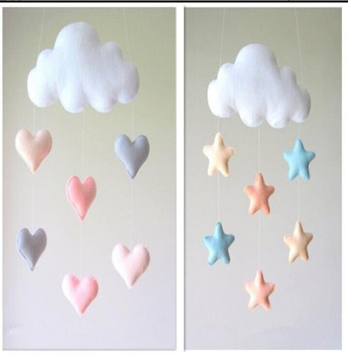 Adornos de pared colgantes de bricolaje con forma de nube de estrellas nórdicas, accesorios de fotografía para dormitorio de bebé, el mejor regalo de Navidad, adorno para colgar en el móvil del bebé