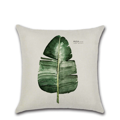 Plain and elegant flax leaf pillow