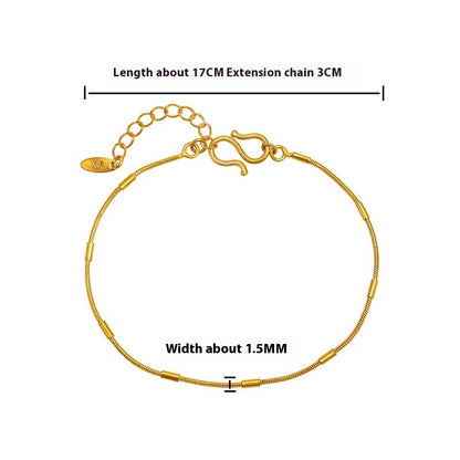 Alloy Simple Bamboo Bracelet Women's High Sense Special-interest Design Fashion