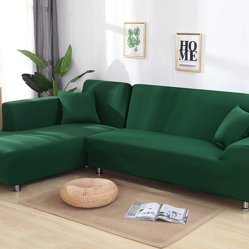 Tight Wrap Sofa Cover Elastic 2 Pieces Sofa Cover with L Style Piece Corner Sofa