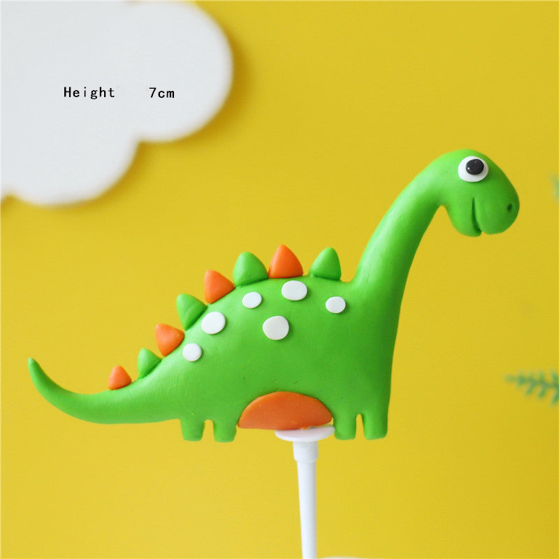 Baking cake decoration pottery dinosaur baby doll