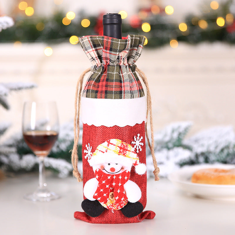 Adornos navideños Calcetines navideños para botellas de vino