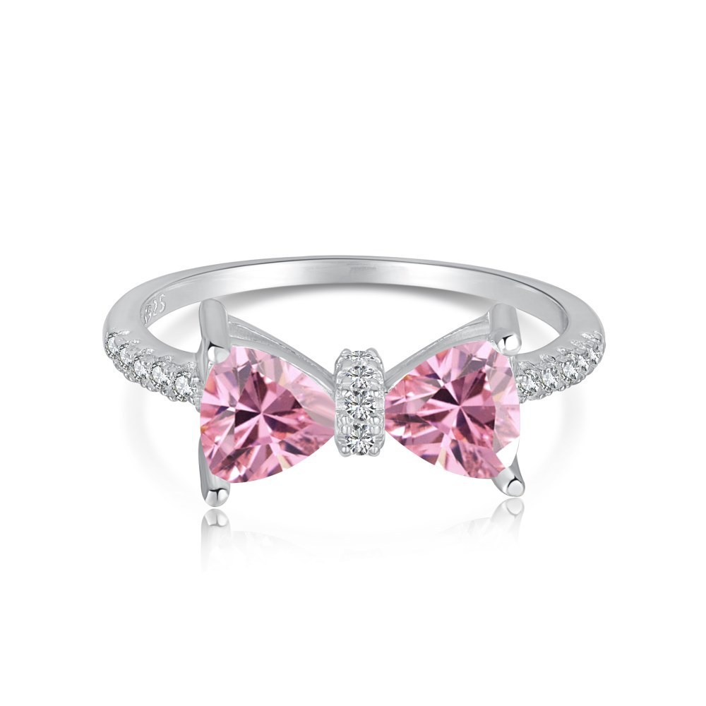 S925 Sterling Silver Bow Women's Ring