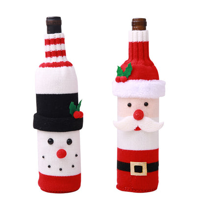 Adornos navideños Calcetines navideños para botellas de vino