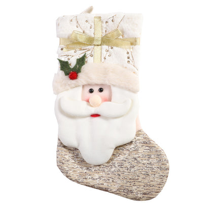 Calcetines navideños blancos estilo nórdico