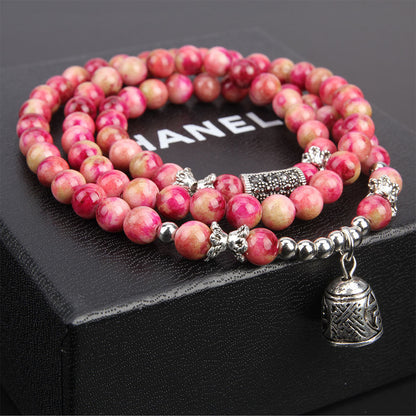 Multi-layer multi-circle beaded bracelet