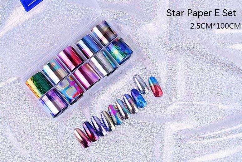 Nail Art Transfer Foils Set Of 12