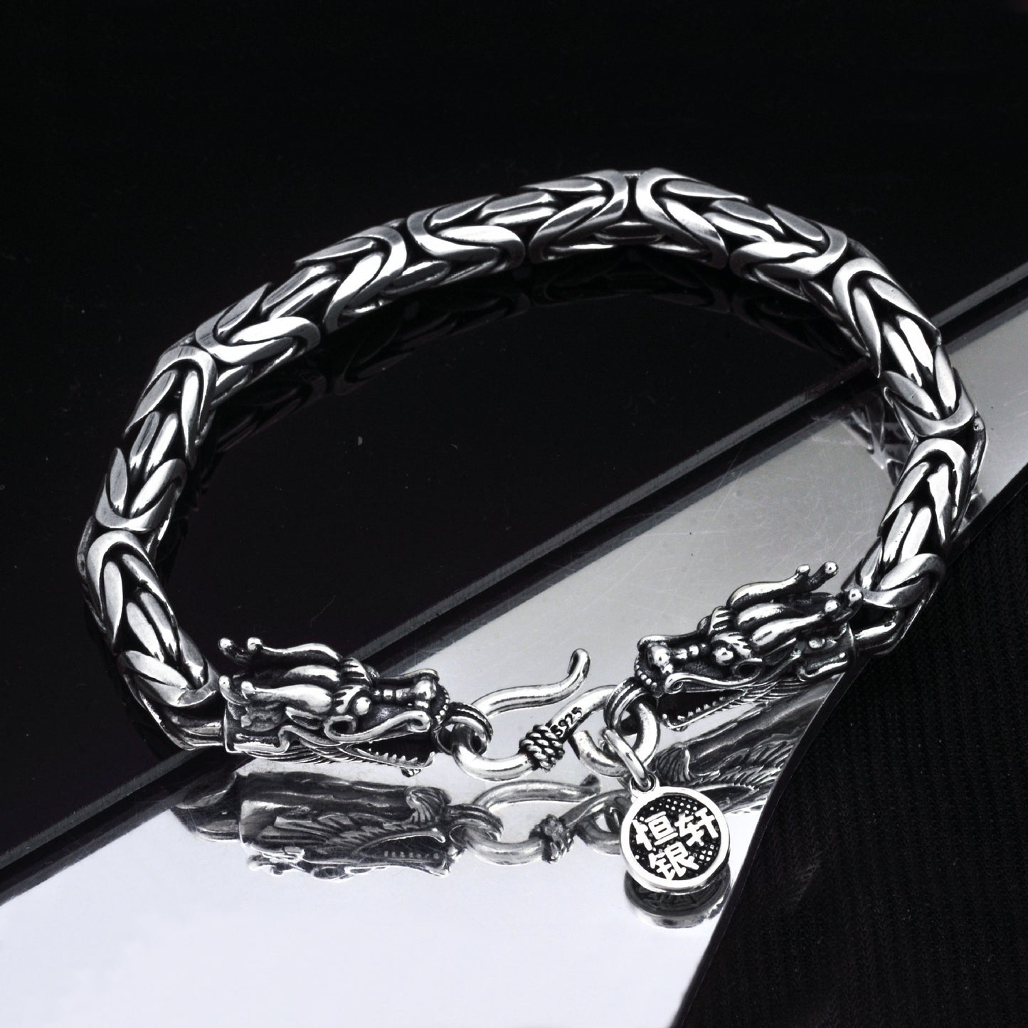 S925 Sterling Silver Men's Jewelry Trendy Retro Domineering