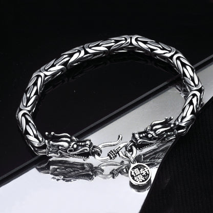 S925 Sterling Silver Men's Jewelry Trendy Retro Domineering