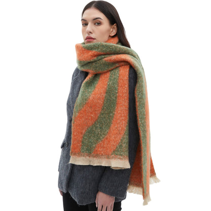 Bufanda de jacquard de hilo circular de estilo europeo y americano para otoño e invierno