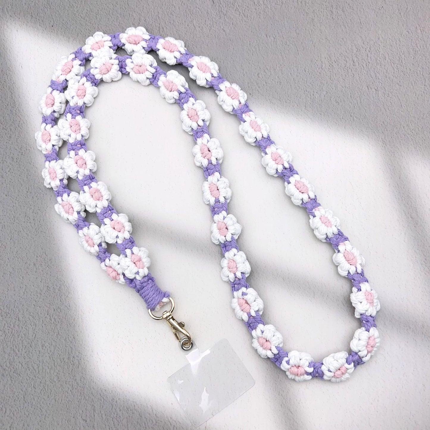 Hand-woven Artistic Summer Little Flower Cross-body Lanyard Keychain