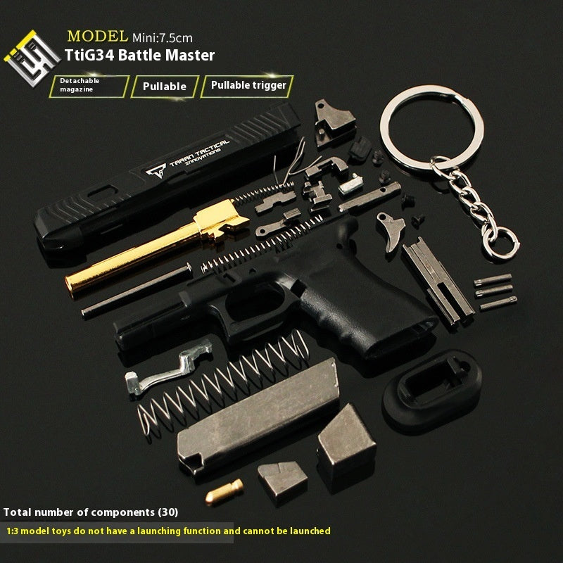 Detachable Semi-alloy Nylon Metal Model Keychain