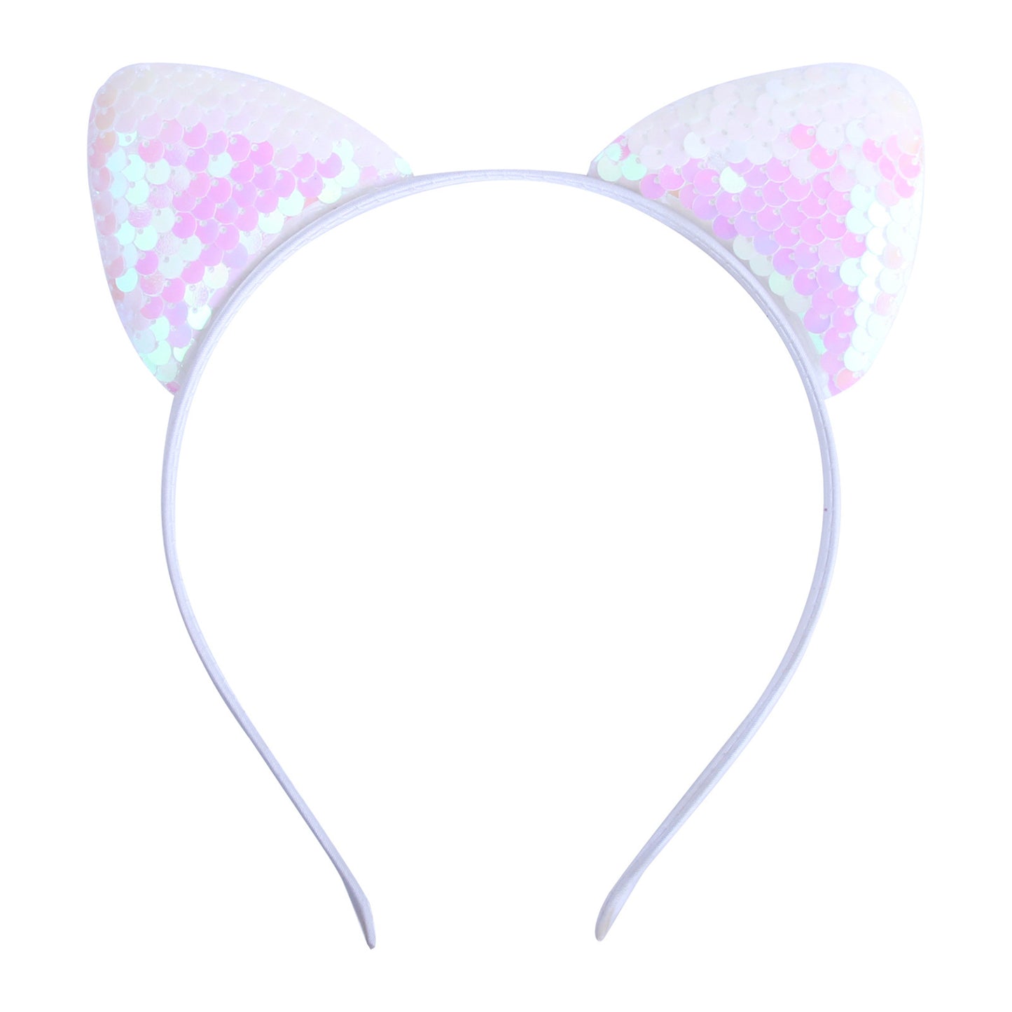 Quicksand Children's Cartoon Sweet Headband Hairpin Flip Scale Sequined Cat Ears Accessory