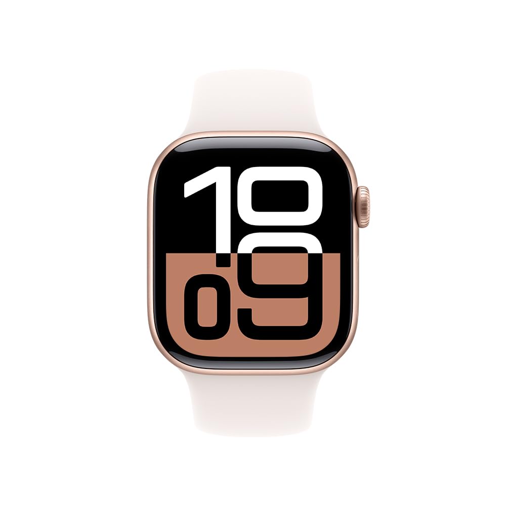 Apple Watch Series 10 GPS • Caja de Aluminio Negro Azabache de 42 mm • Correa Deportiva Negra - S/M 