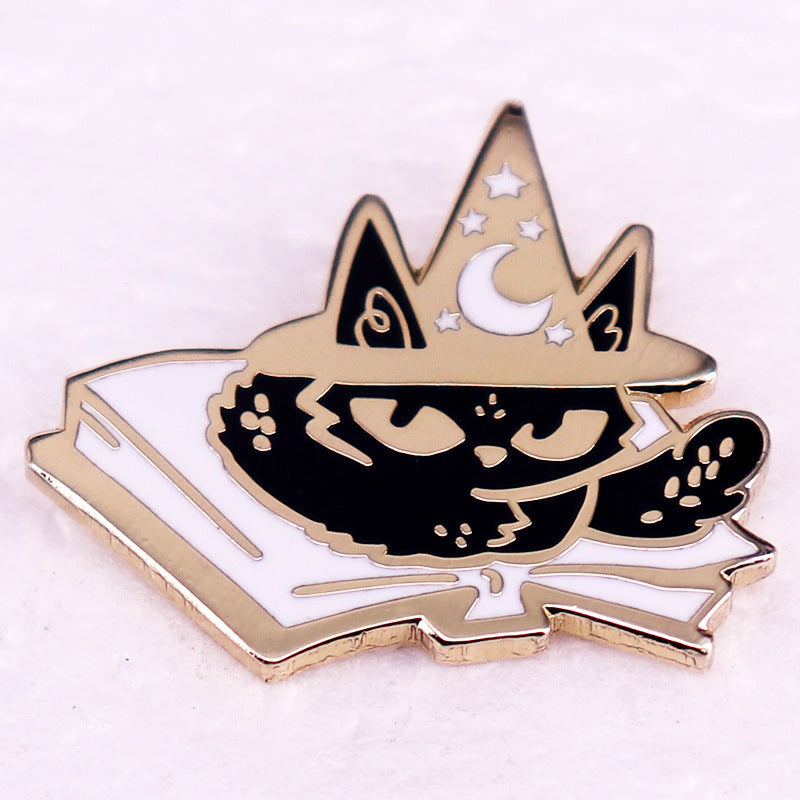 Book And Cup Hard Enamel Pin Fantasy Novel Badge