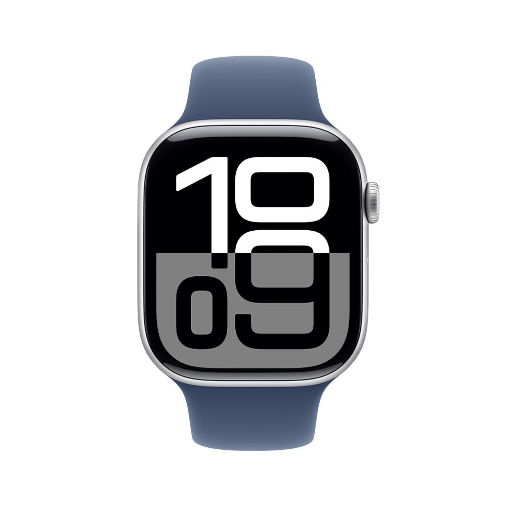 Apple Watch Series 10 GPS • Caja de Aluminio Negro Azabache de 42 mm • Correa Deportiva Negra - S/M 