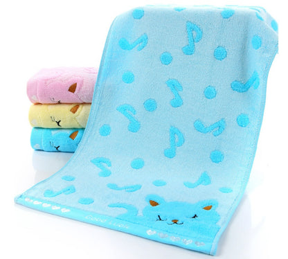 Bamboo Fiber Kitten Face Bath Towels