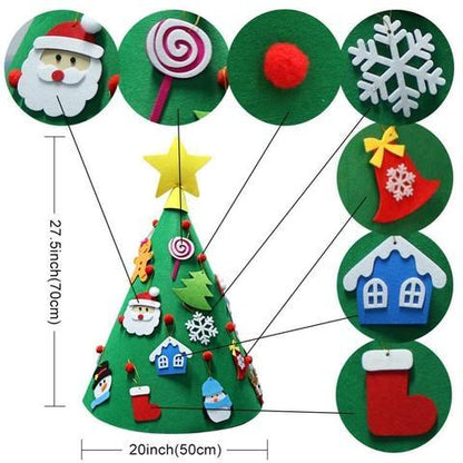 Felt Christmas Tree Three-dimensional Christmas Tree Pendant Children's Puzzle Handmade DIY