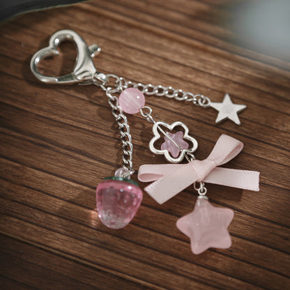 Bow Special Secret Chain Keychain Five-pointed Star Alloy