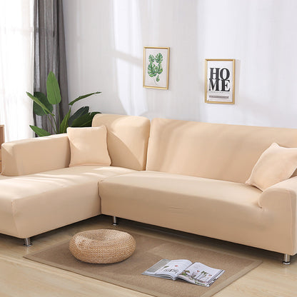 Tight Wrap Sofa Cover Elastic 2 Pieces Sofa Cover with L Style Piece Corner Sofa