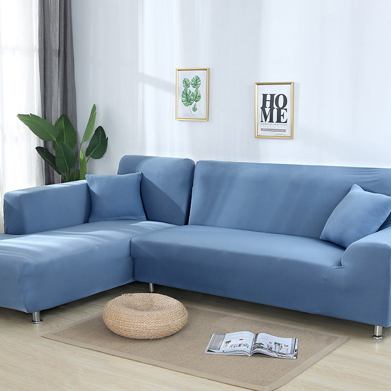 Tight Wrap Sofa Cover Elastic 2 Pieces Sofa Cover with L Style Piece Corner Sofa