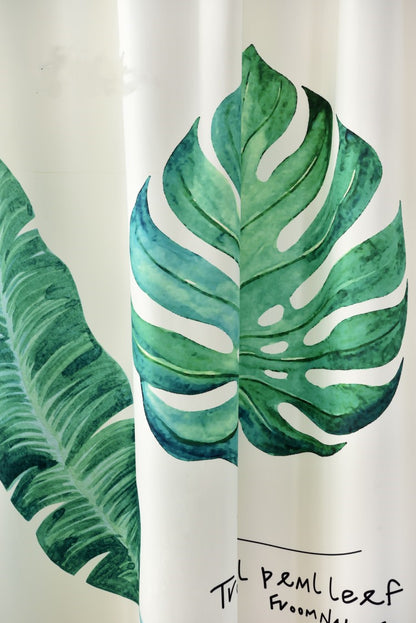 Banana leaf digital printing curtain