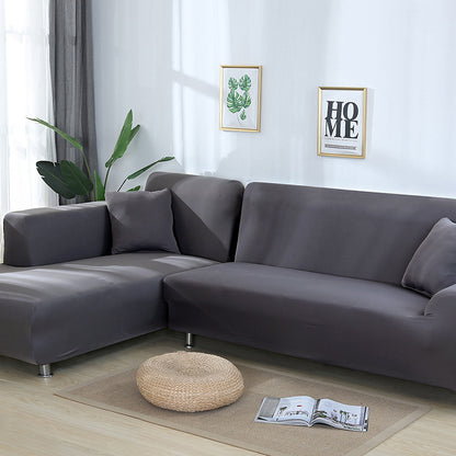 Tight Wrap Sofa Cover Elastic 2 Pieces Sofa Cover with L Style Piece Corner Sofa