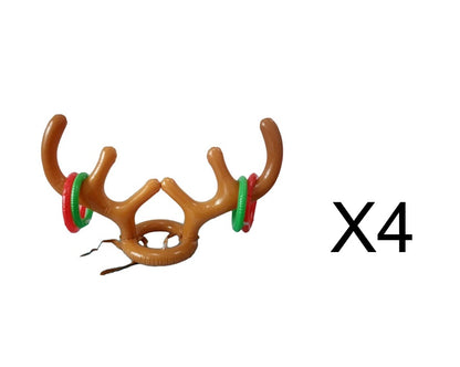 Christmas Game Inflatable Reindeer Antler Hat Ring Toss Christmas Gift