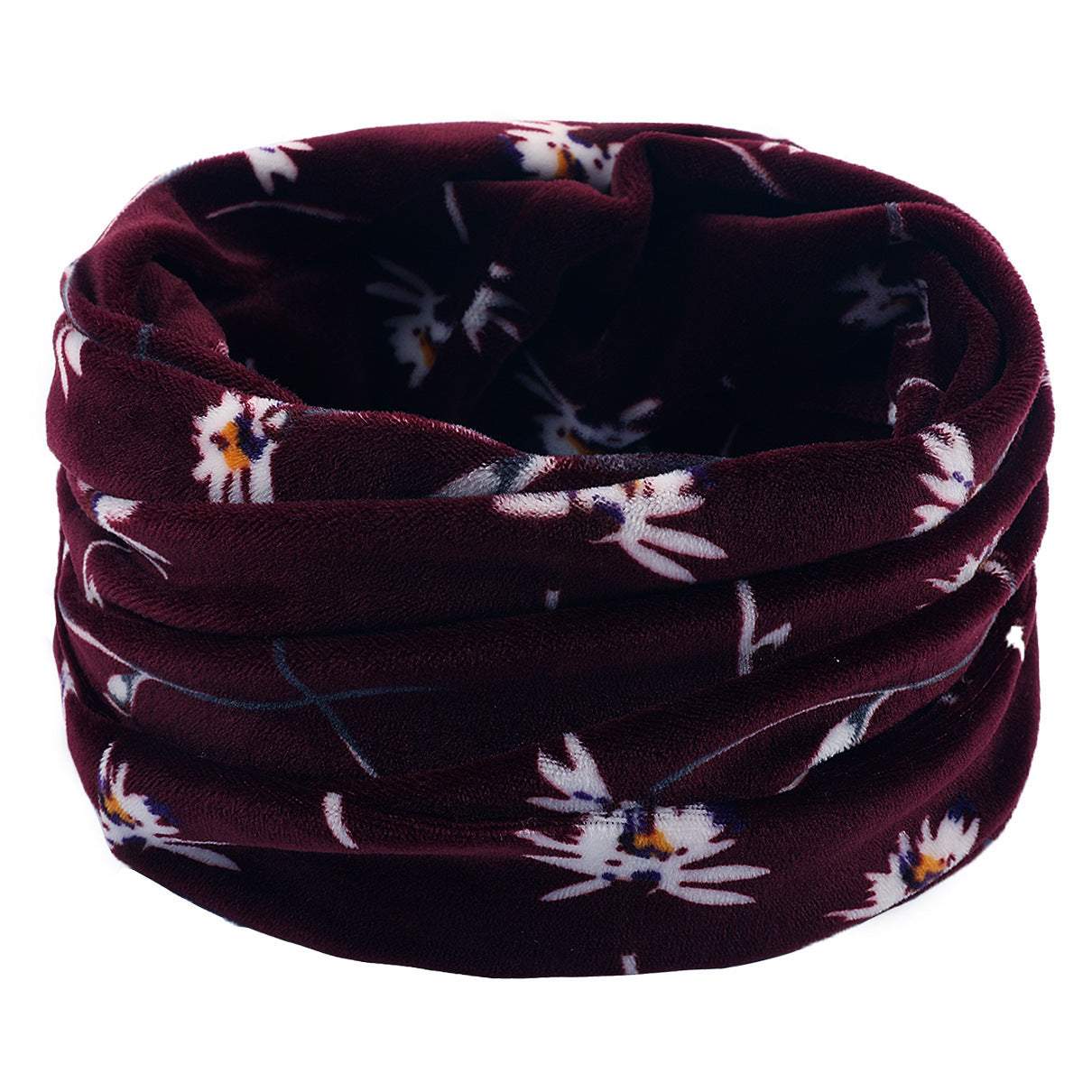 Warm Short Velvet Double-layer Knitted Scarf