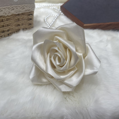 Side Clip Three-dimensional Silk Rose Clip